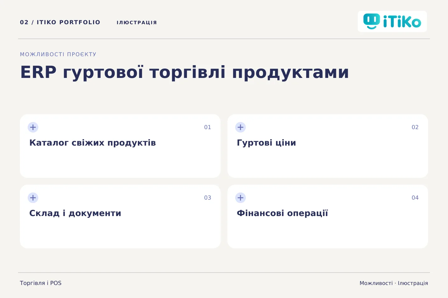 ERP гуртової торгівлі продуктами — можливості. Ілюстрація.