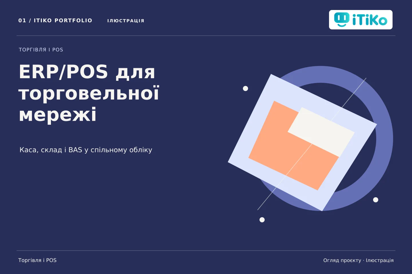 ERP/POS для торговельної мережі — огляд проєкту. Ілюстрація.