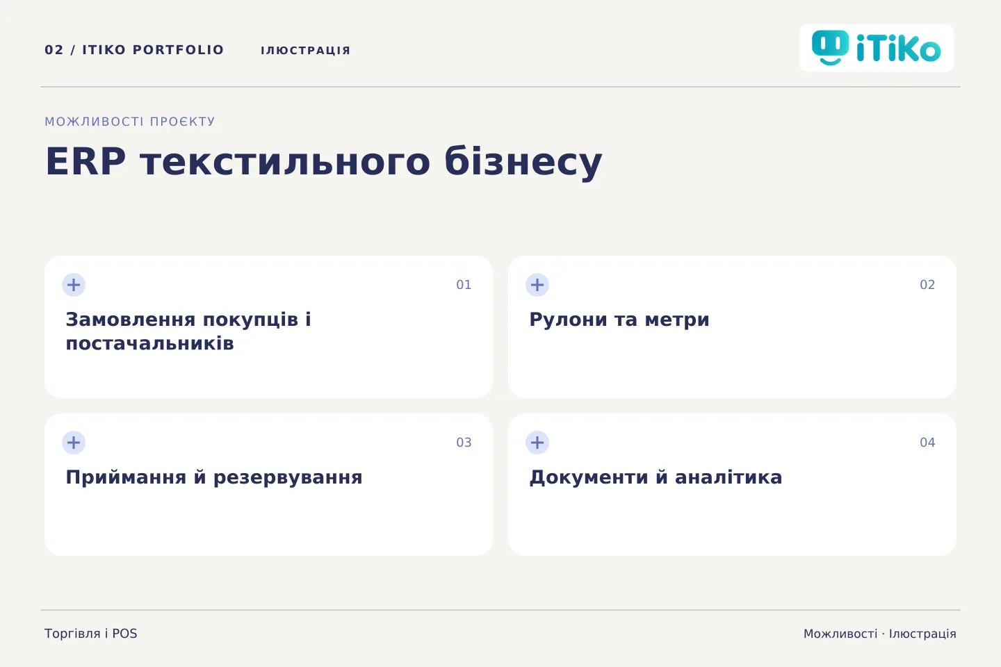 ERP текстильного бізнесу — можливості. Ілюстрація.