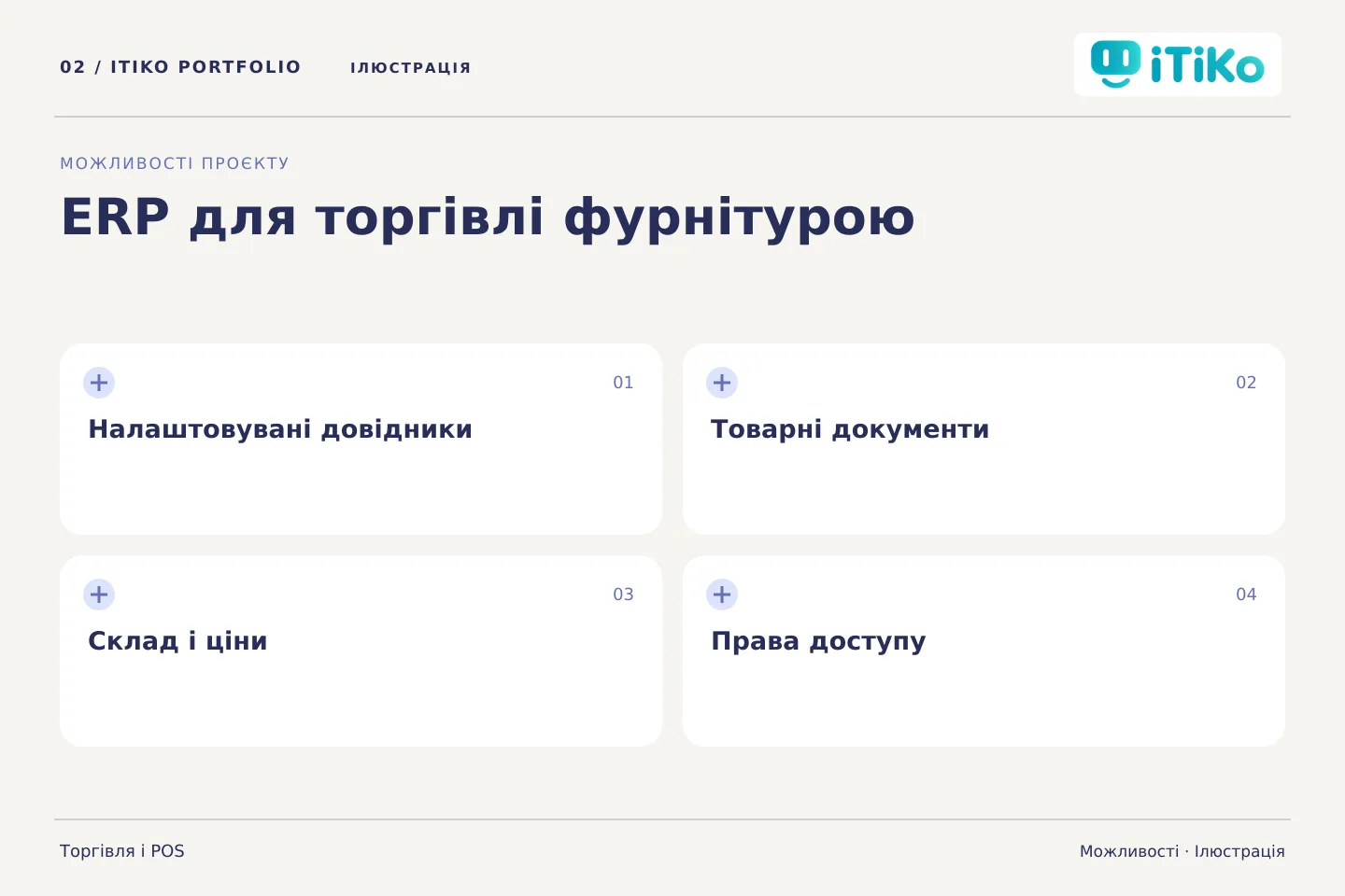 ERP для торгівлі фурнітурою — можливості. Ілюстрація.