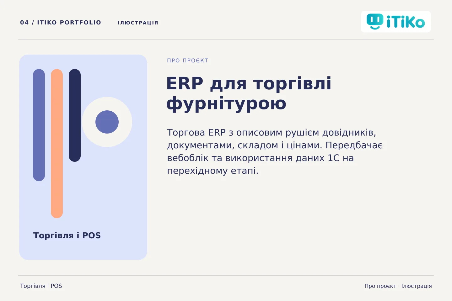 ERP для торгівлі фурнітурою — про проєкт. Ілюстрація.