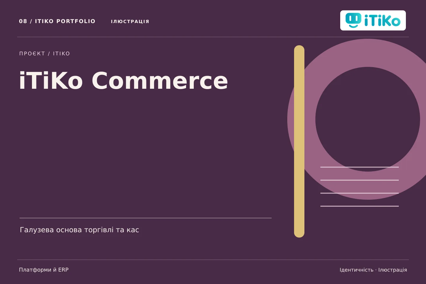 iTiKo Commerce — ідентичність. Ілюстрація.