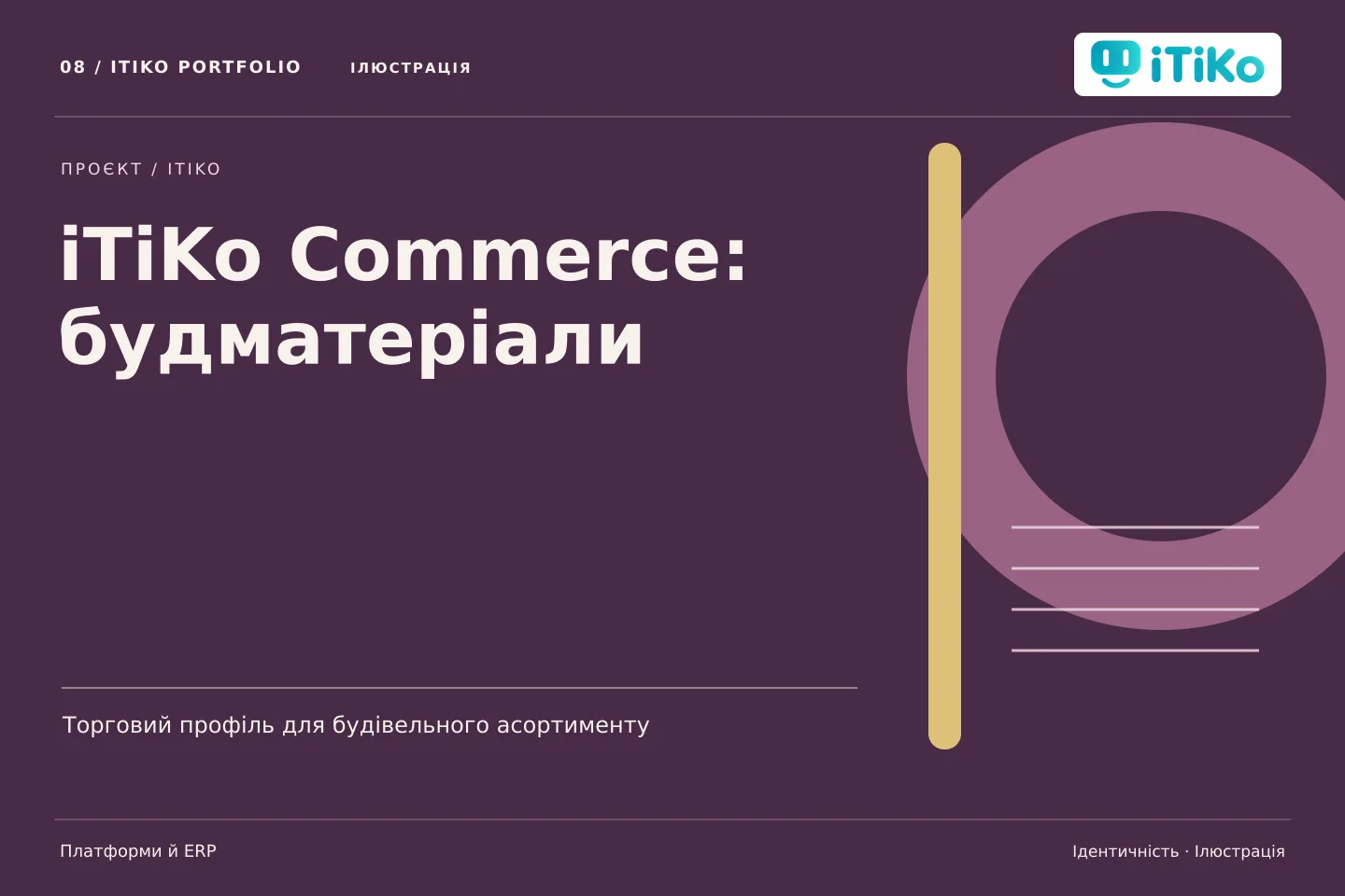 iTiKo Commerce: будматеріали — ідентичність. Ілюстрація.