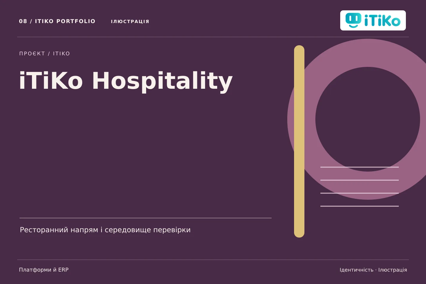 iTiKo Hospitality — ідентичність. Ілюстрація.