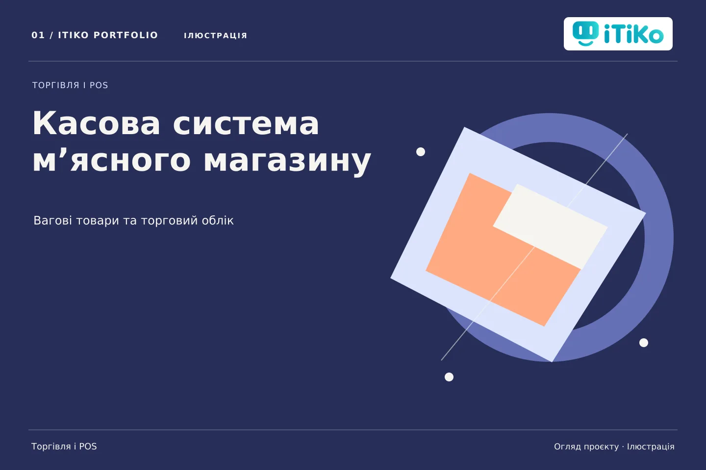 Касова система м’ясного магазину — огляд проєкту. Ілюстрація.