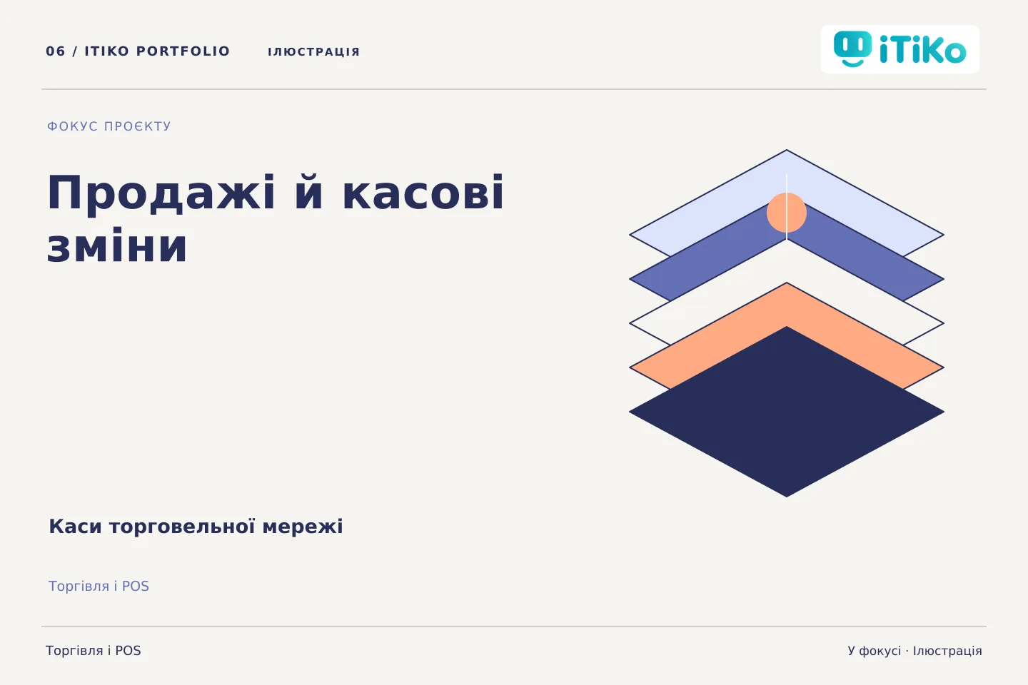 Каси торговельної мережі — у фокусі. Ілюстрація.