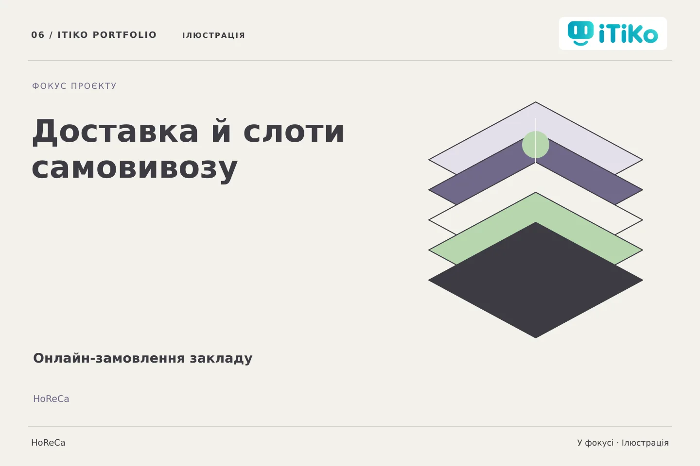 Онлайн-замовлення закладу — у фокусі. Ілюстрація.