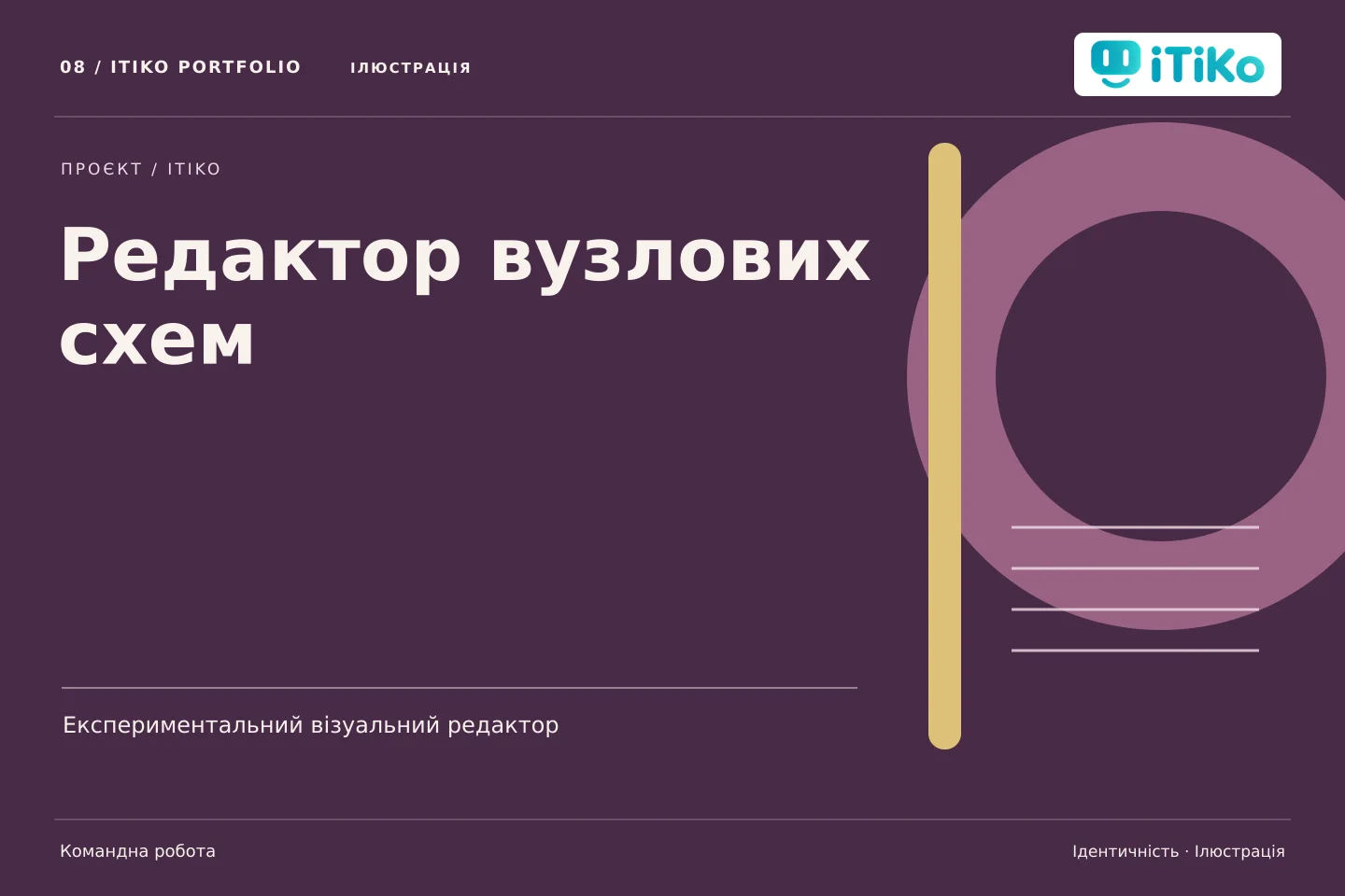 Редактор вузлових схем — ідентичність. Ілюстрація.