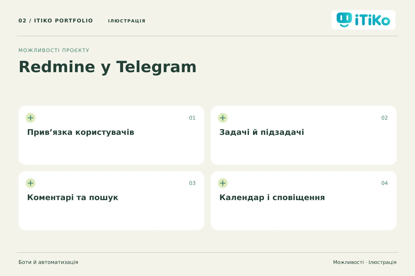 Redmine у Telegram — можливості. Ілюстрація.