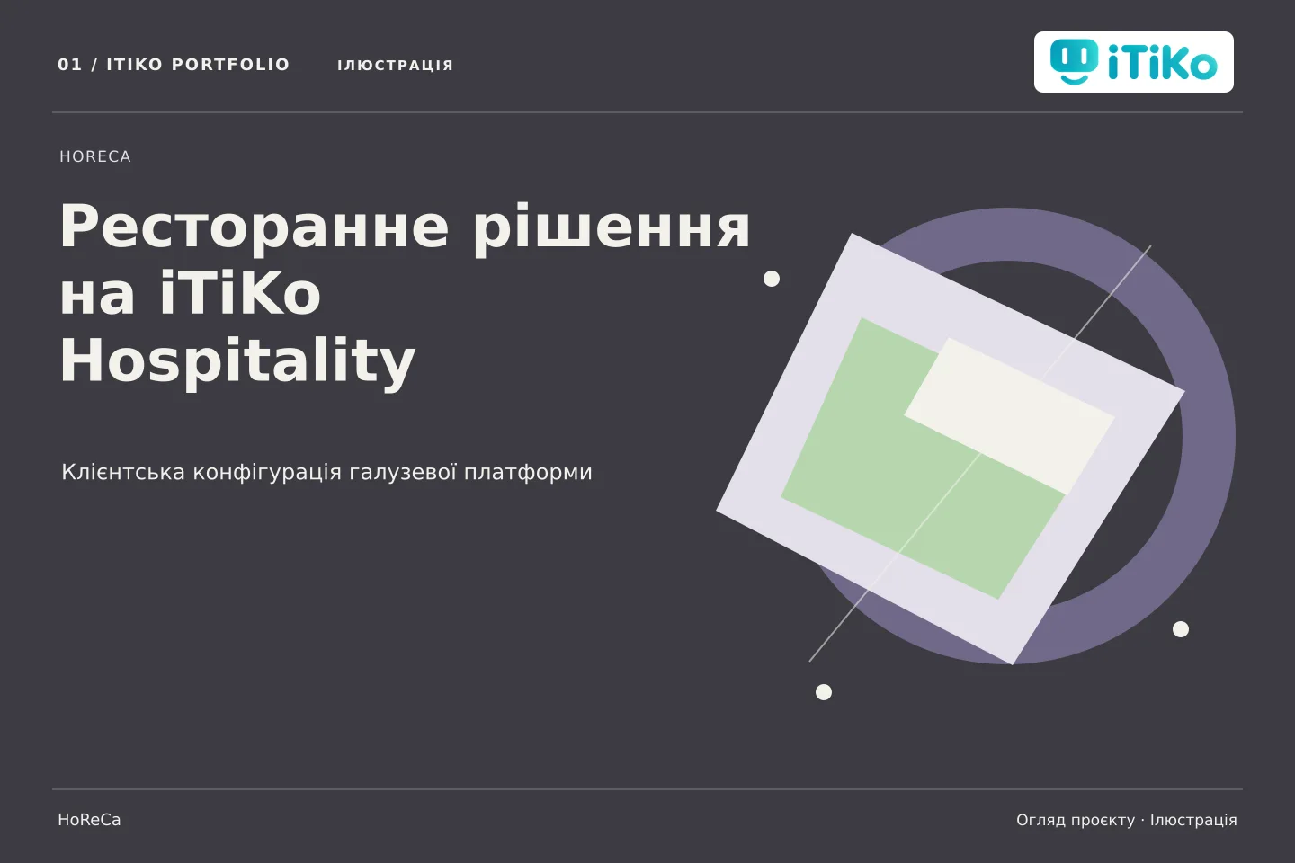 Ресторанне рішення на iTiKo Hospitality — огляд проєкту. Ілюстрація.