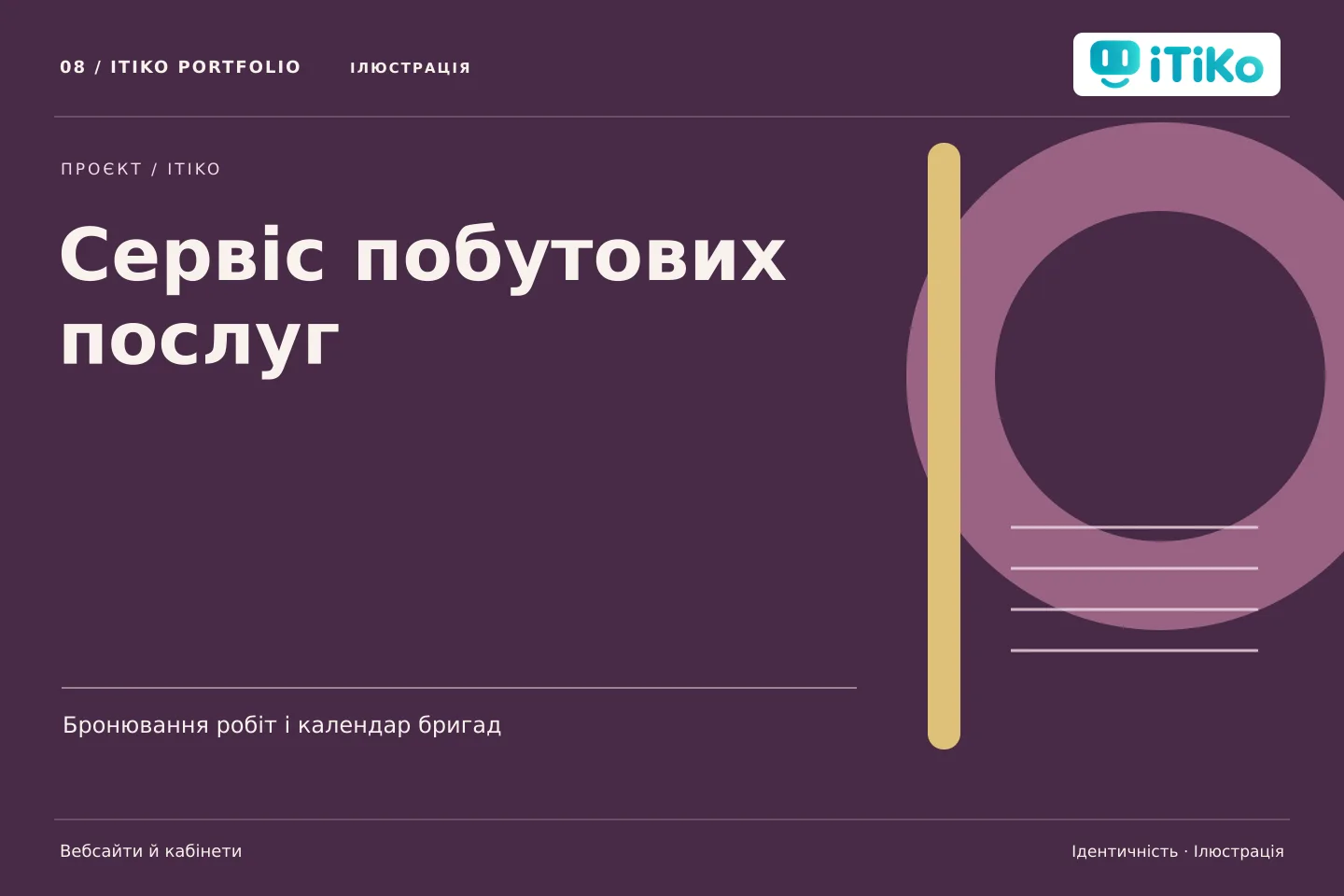Сервіс побутових послуг — ідентичність. Ілюстрація.