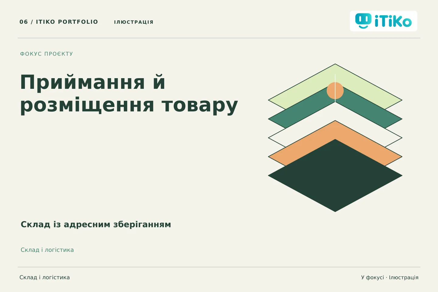 Склад із адресним зберіганням — у фокусі. Ілюстрація.