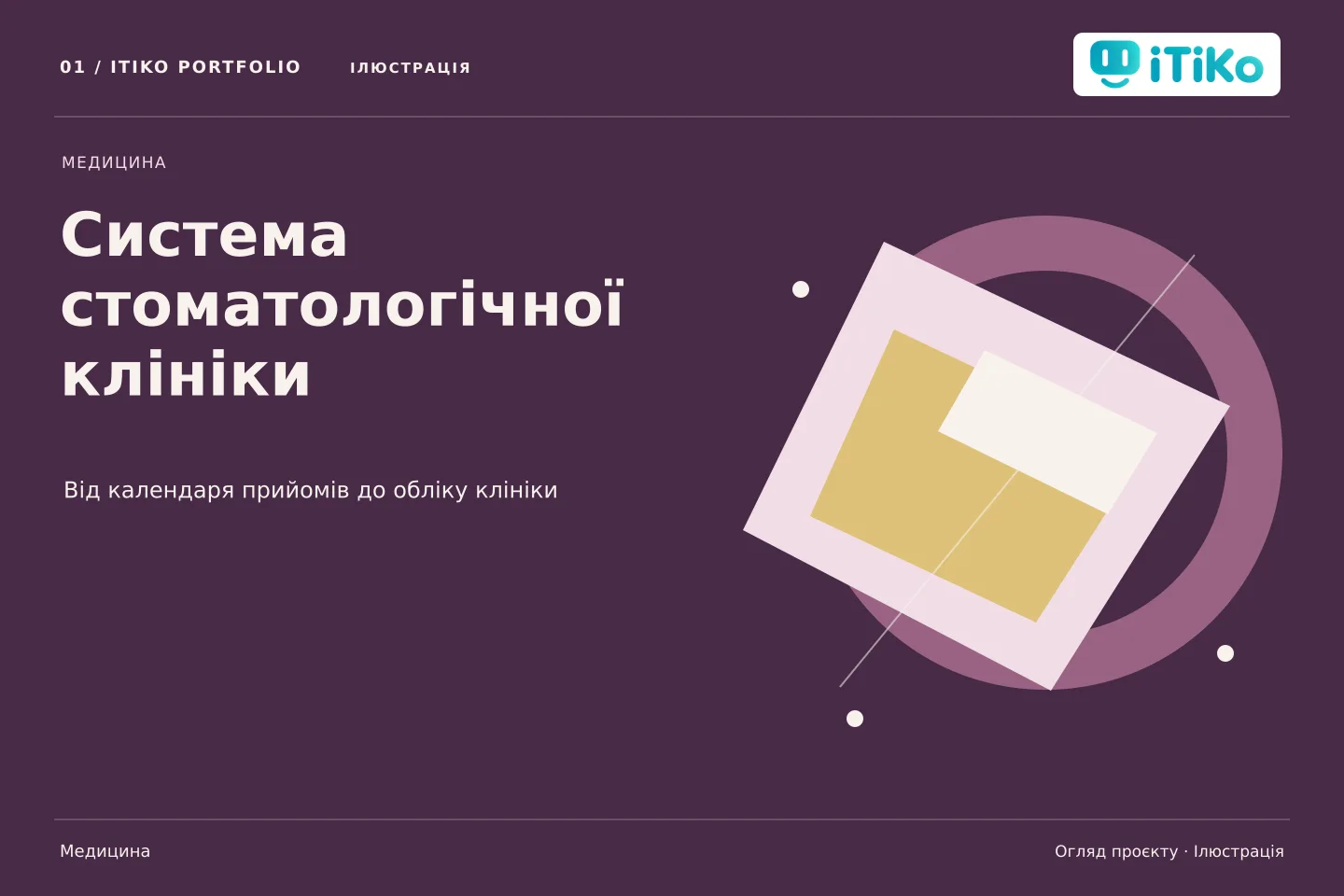 Система стоматологічної клініки — огляд проєкту. Ілюстрація.
