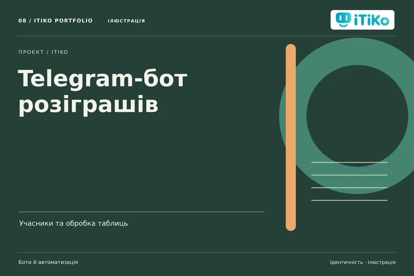 Telegram-бот розіграшів — ідентичність. Ілюстрація.