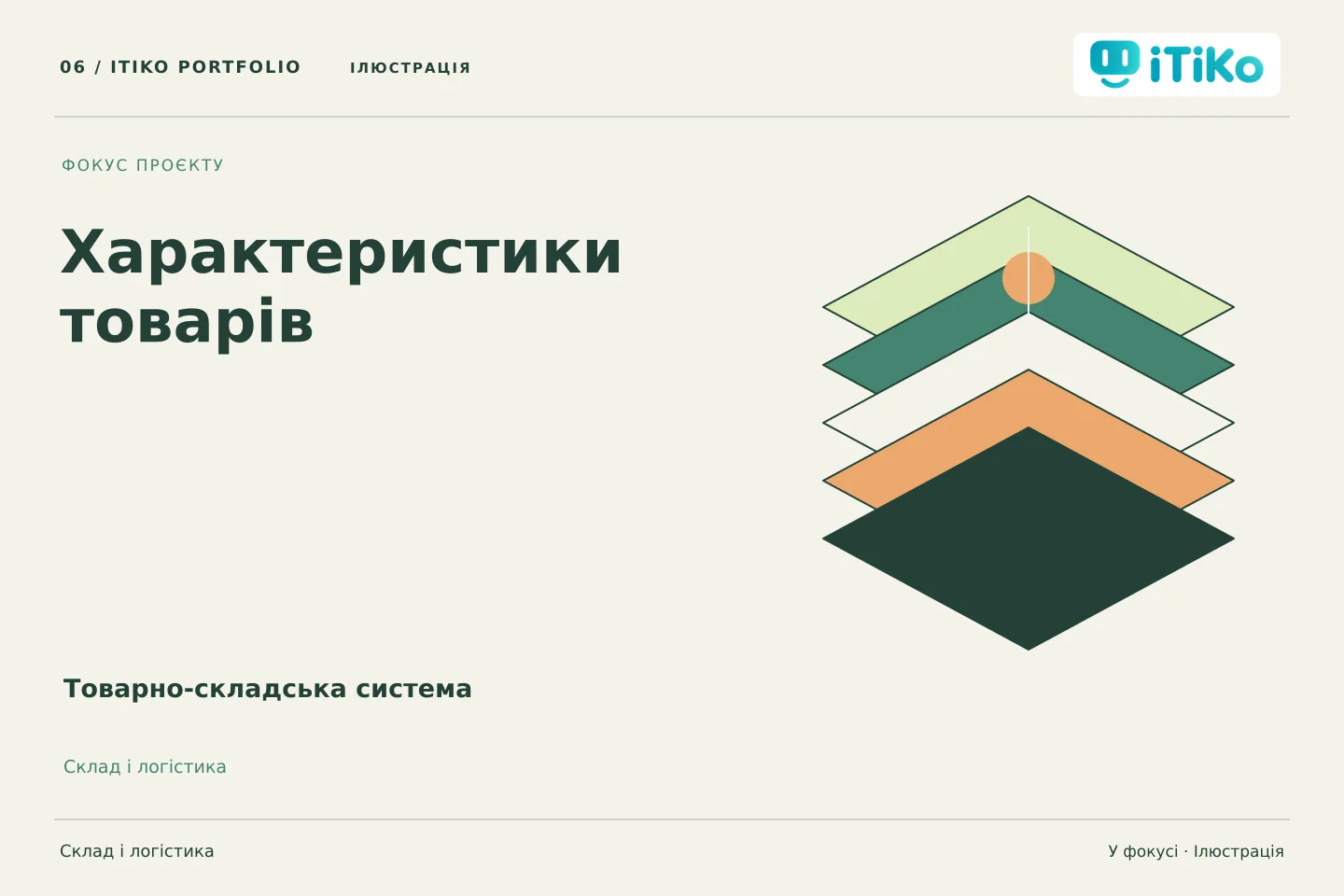 Товарно-складська система — у фокусі. Ілюстрація.